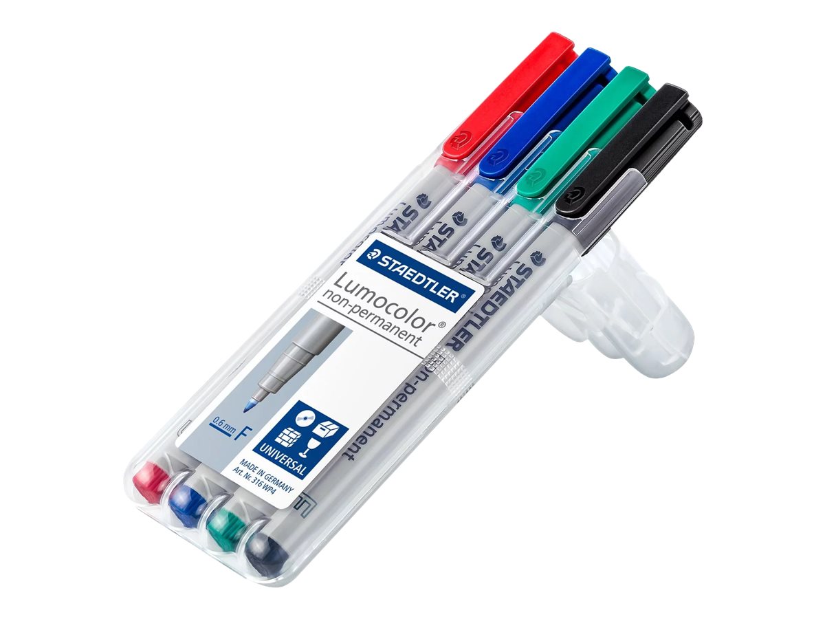 STAEDTLER Lumocolor Folienstifte-Set farbsortiert non-permanent 4 St. STAEDTLER Lumocolor Folienstifte-Set farbsortiert non-permanent 4 St.