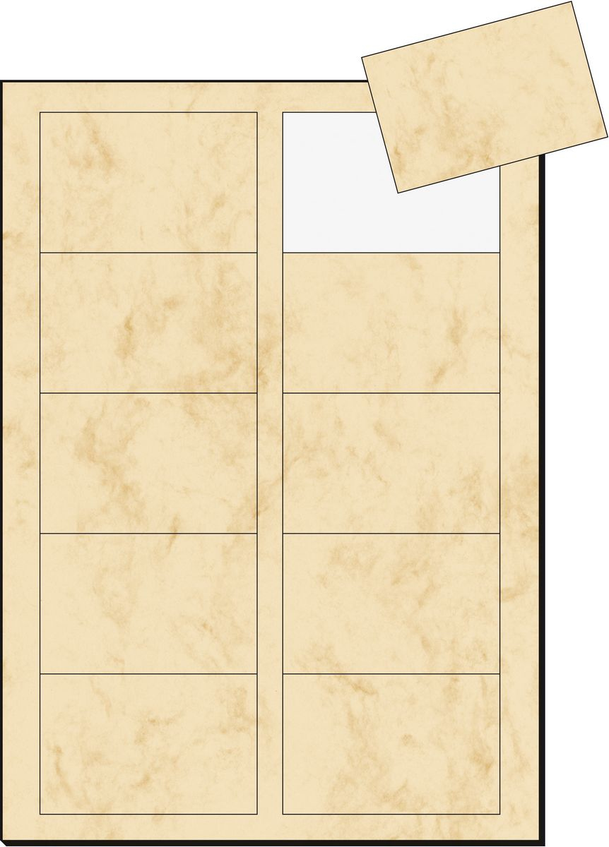 SIGEL Visitenkarten DP744 satiniert beige 225 gqm, 100 St