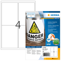 HERMA Etik A4 Outdoor Klebefolie weiss 99,1x139 mm 160 St
