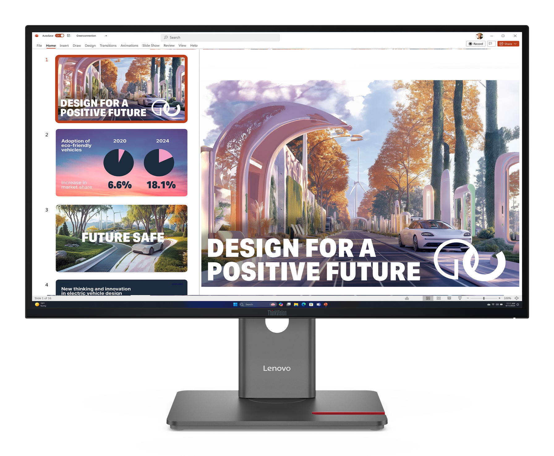 LENOVO ThinkVision P27QD40 68,58cm 27Zoll 2560x1440 IPS 120Hz USBC docking 140W Daisy Chain KVMeKVM Factory TopSeller