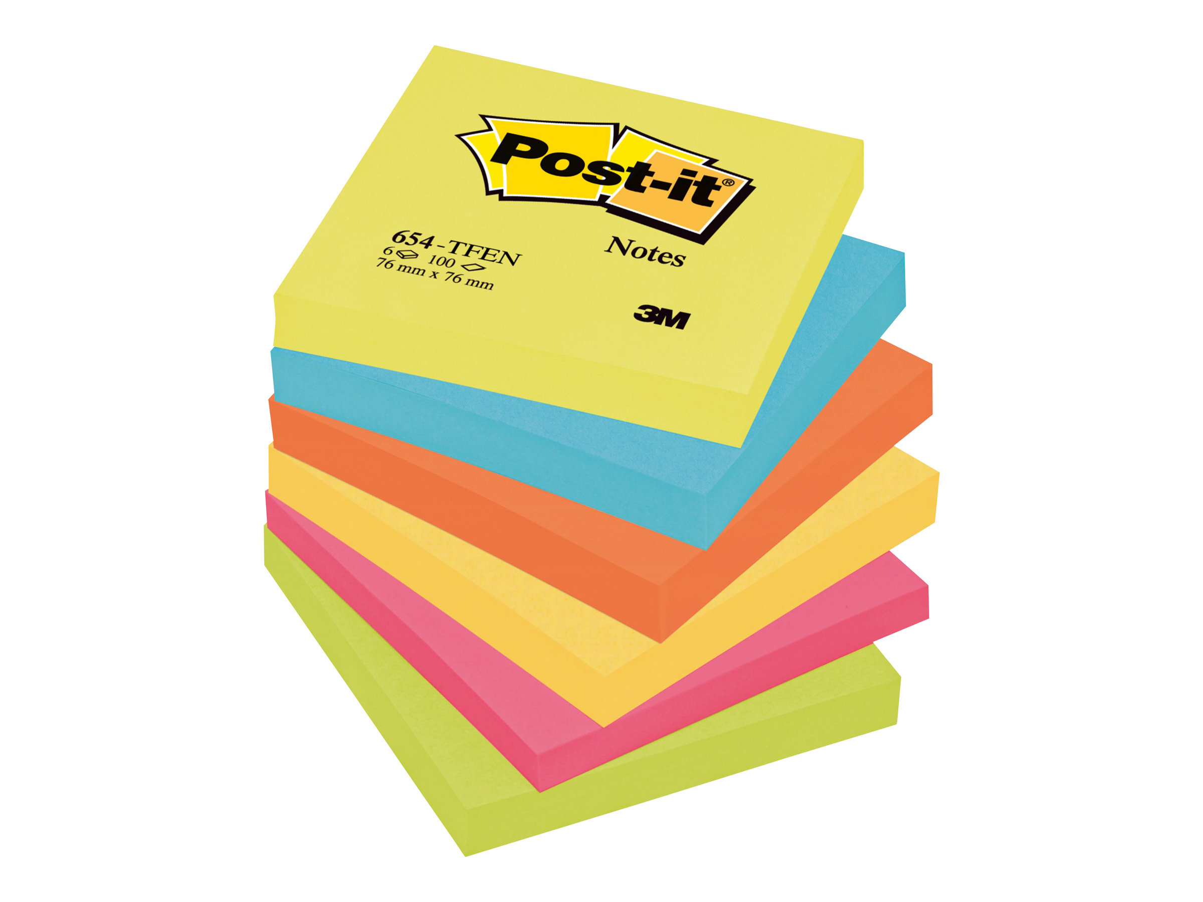 3M Post-it Active Collection 654TFEN Notizen 76 x 76 mm 600 Blatt