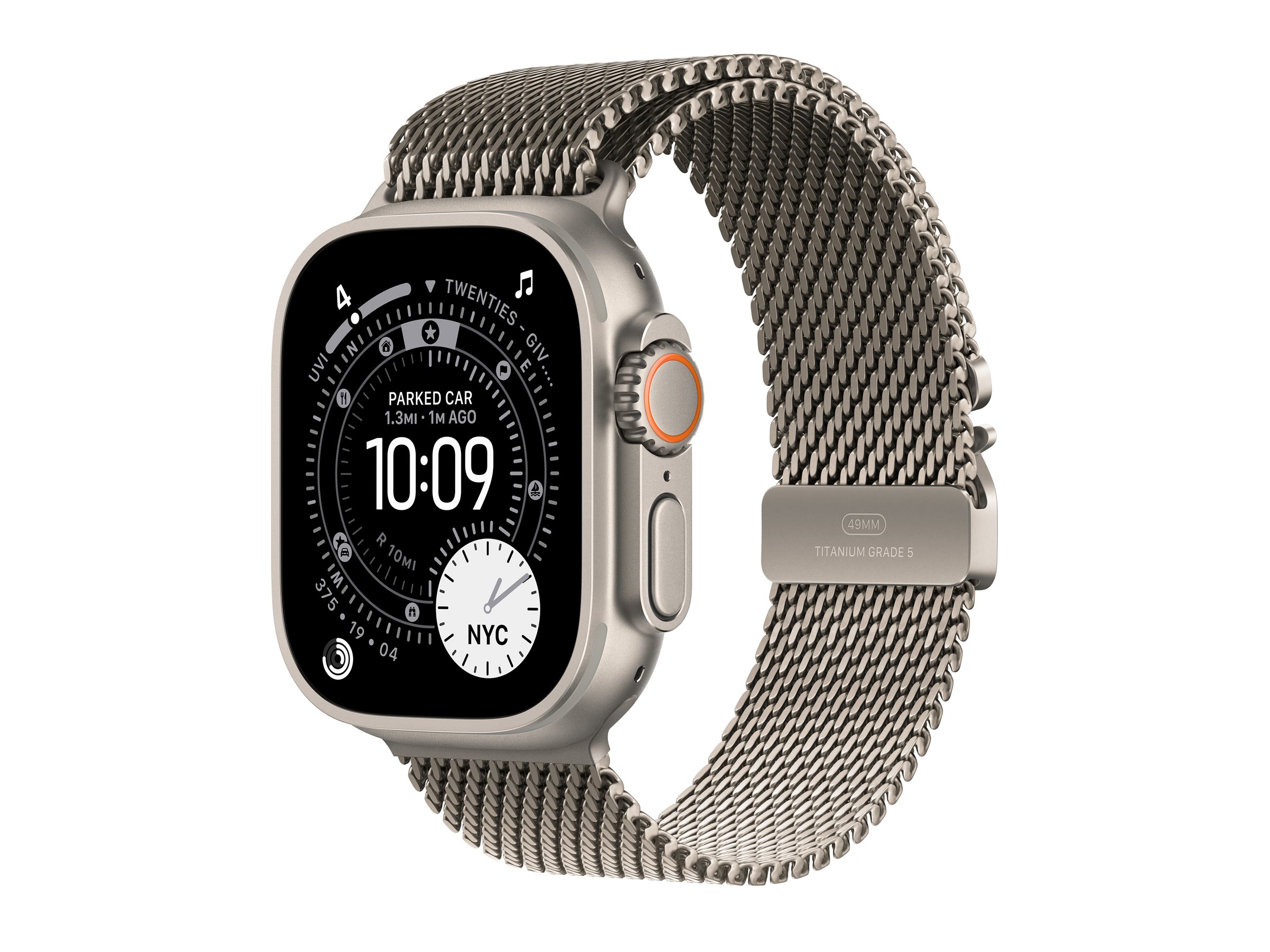 Apple Watch Ultra 3 Titanium Cellular 49mm Natur Milanaise Titan natur Medium