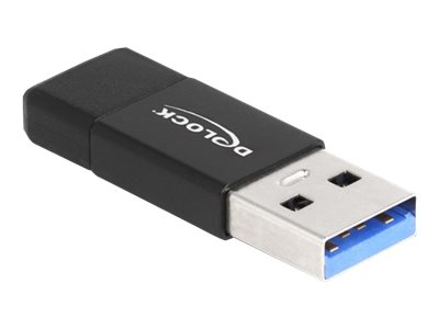 Delock USB 3.2 Gen 2 Adapter USB Typ-A Stecker zu USB Type-C Buchse schwarz Delock USB 3.2 Gen 2 Adapter USB Typ-A Stecker zu USB Type-C Buchse schwarz