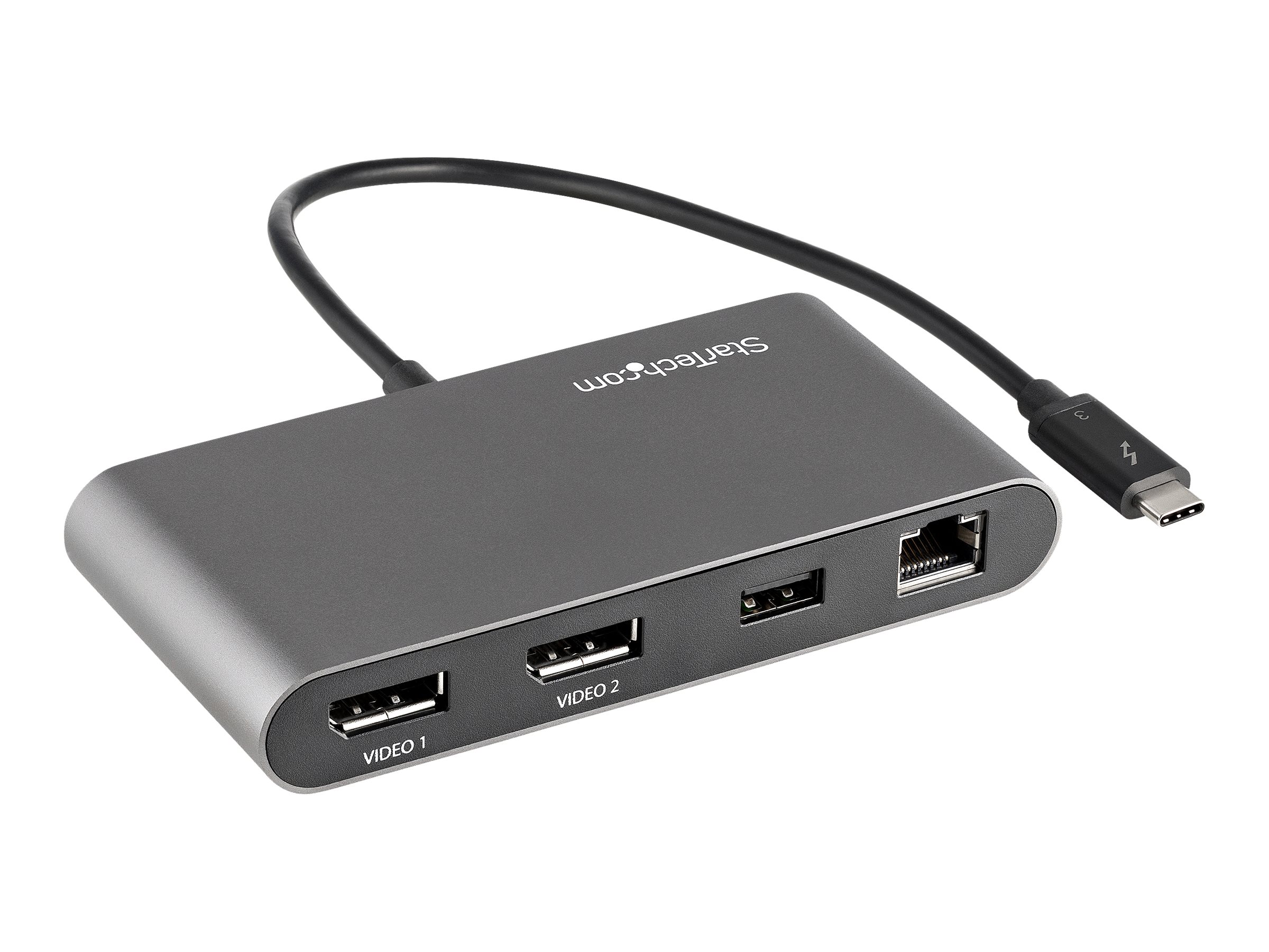 STARTECH.COM Thunderbolt 3 Mini Dock - Tragbare TB3-Dockingstation mit dual Monitoren und DP 4K 60Hz - GbE - Mac/Windows