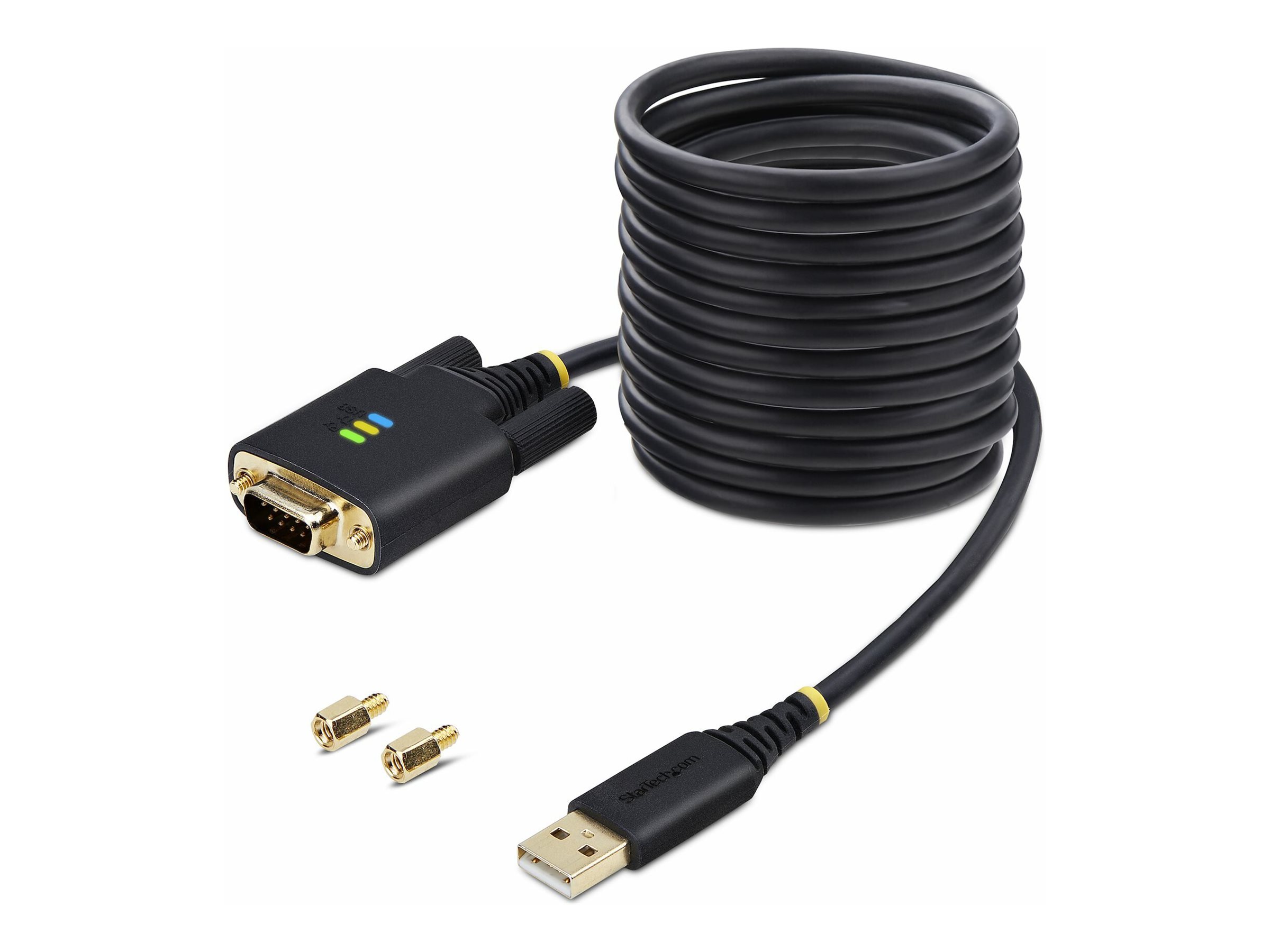STARTECH.COM 3m USB auf Seriell Adapter COM-Retention FTDI USB-A zu DB9 Kabel USB RS232 Wechselbare Schrauben/Muttern