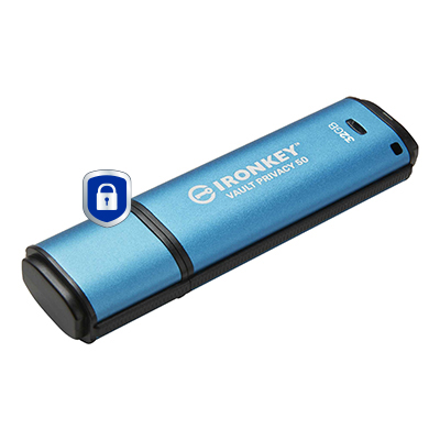 KINGSTON 32GB IronKey Vault Privacy 50 USB AES256 Encrypted FIPS 197
