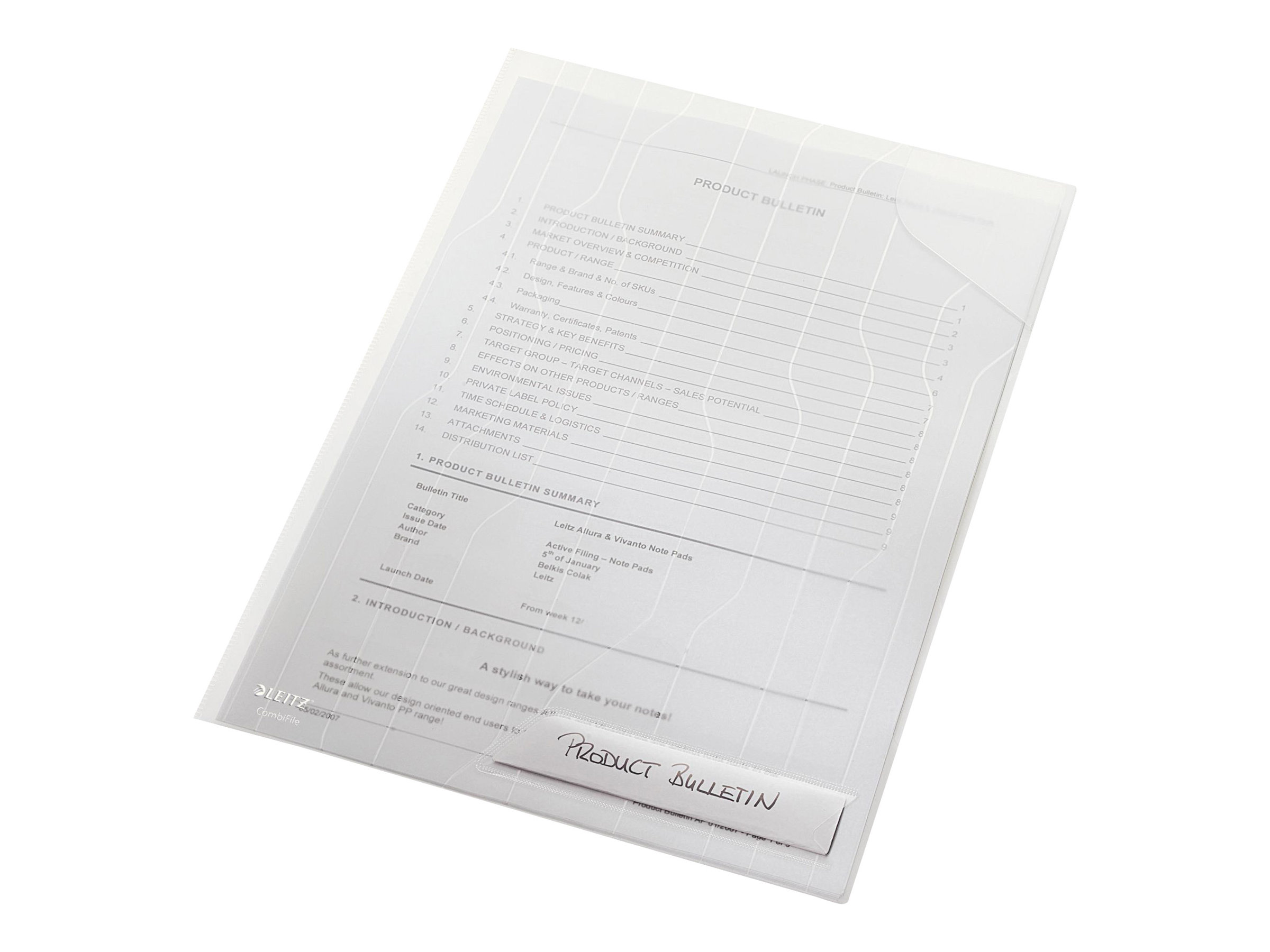 5 LEITZ Prospekthuellen CombiFile DIN A4 transparent genarbt 0,20 mm