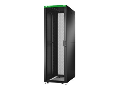 APC Easy Rack 600mm/42U/1000mm with Roof/Side panel/castors/feet and 4 Brackets No Bottom black