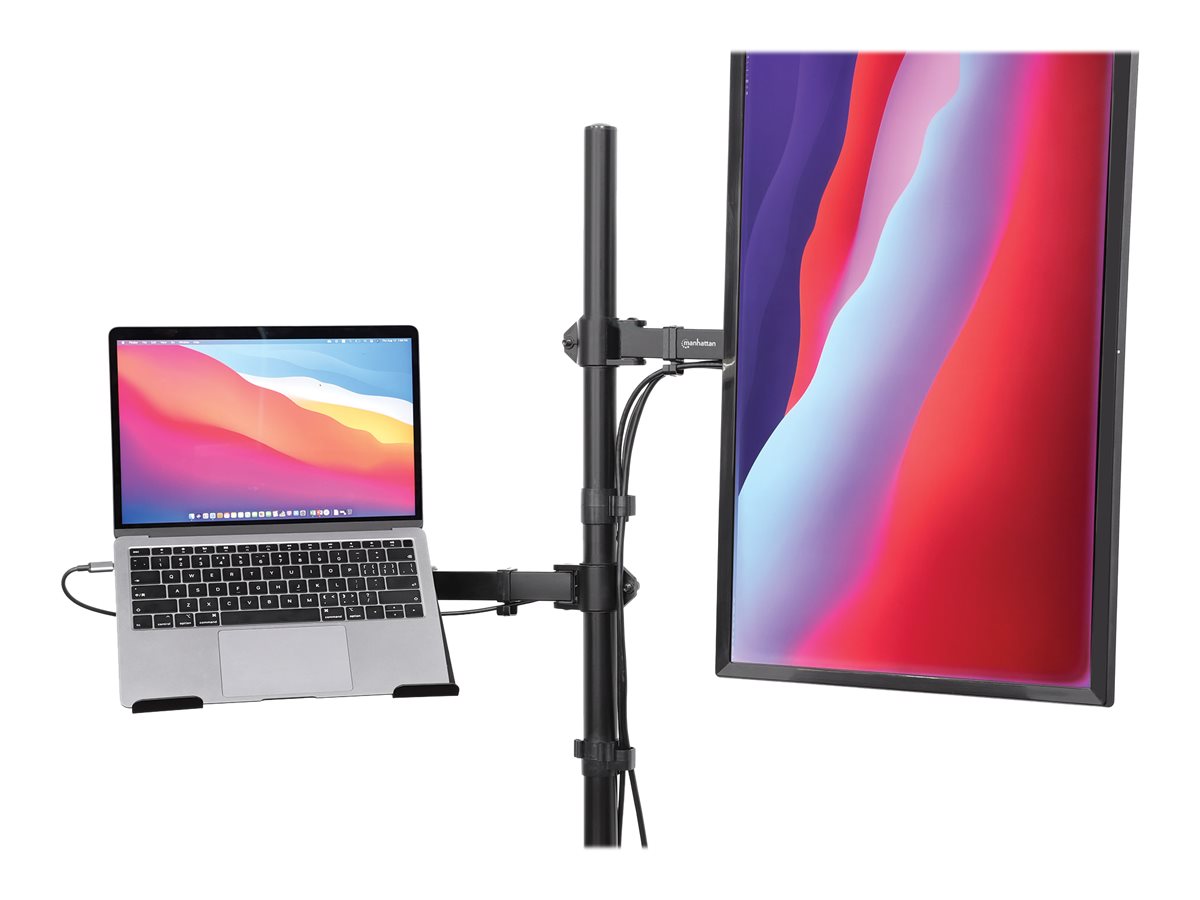 MANHATTAN Tischhalterung mit Monitorarm und Notebookablage Monitor 33-81,28cm 13-32Z bis 8kg Notebook 25,4-43,18cm 10-17Z bis 8kg MANHATTAN Tischhalterung mit Monitorarm und Notebookablage Monitor 33-81,28cm 13-32Z bis 8kg Notebook 25,4-43,18cm 10-17Z bis 8kg