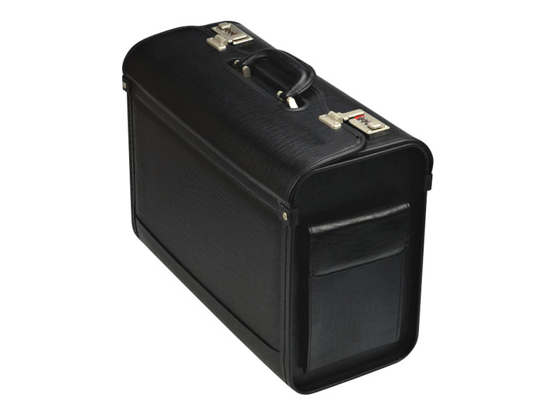 Alassio Pilotenkoffer GENOVA Lederimitat schwarz 46,0 x 20,5 x 35,0 cm