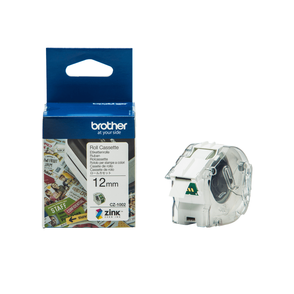 CZ1002 BROTHER PT Etikettenrolle 12mm