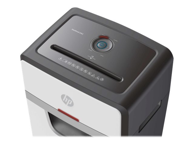 HP OneShred 24CC Aktenvernichter mit Partikelschnitt P-4, 4 x 35 mm, bis 24 Blatt, weiÃ