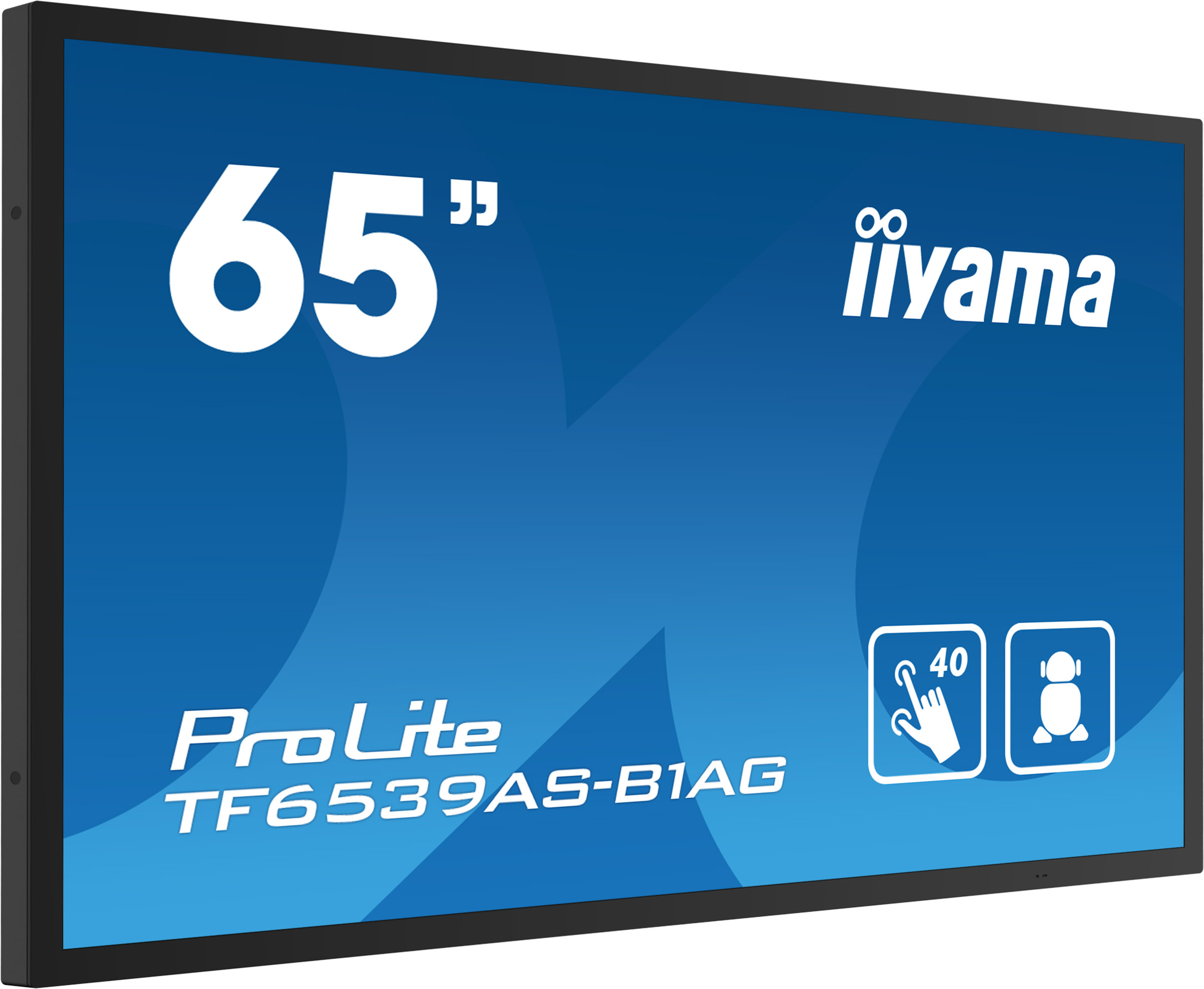 IIYAMA TF6539ASB1AG 165,1cm 65Zoll PCAP Antiglare Bezel Free Android 11 OS 40Points Touch Screen 3840x2160 IPS panel 247
