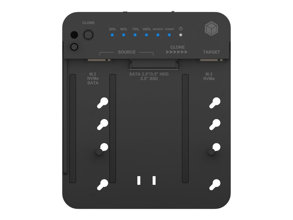 ICY BOX IB-2913MCL-C31 Docking und Klonstation fuer M.2 NVMe SSD und 2.5 3.5 SATA SSD/HDD ICY BOX IB-2913MCL-C31 Docking und Klonstation fuer M.2 NVMe SSD und 2.5 3.5 SATA SSD/HDD