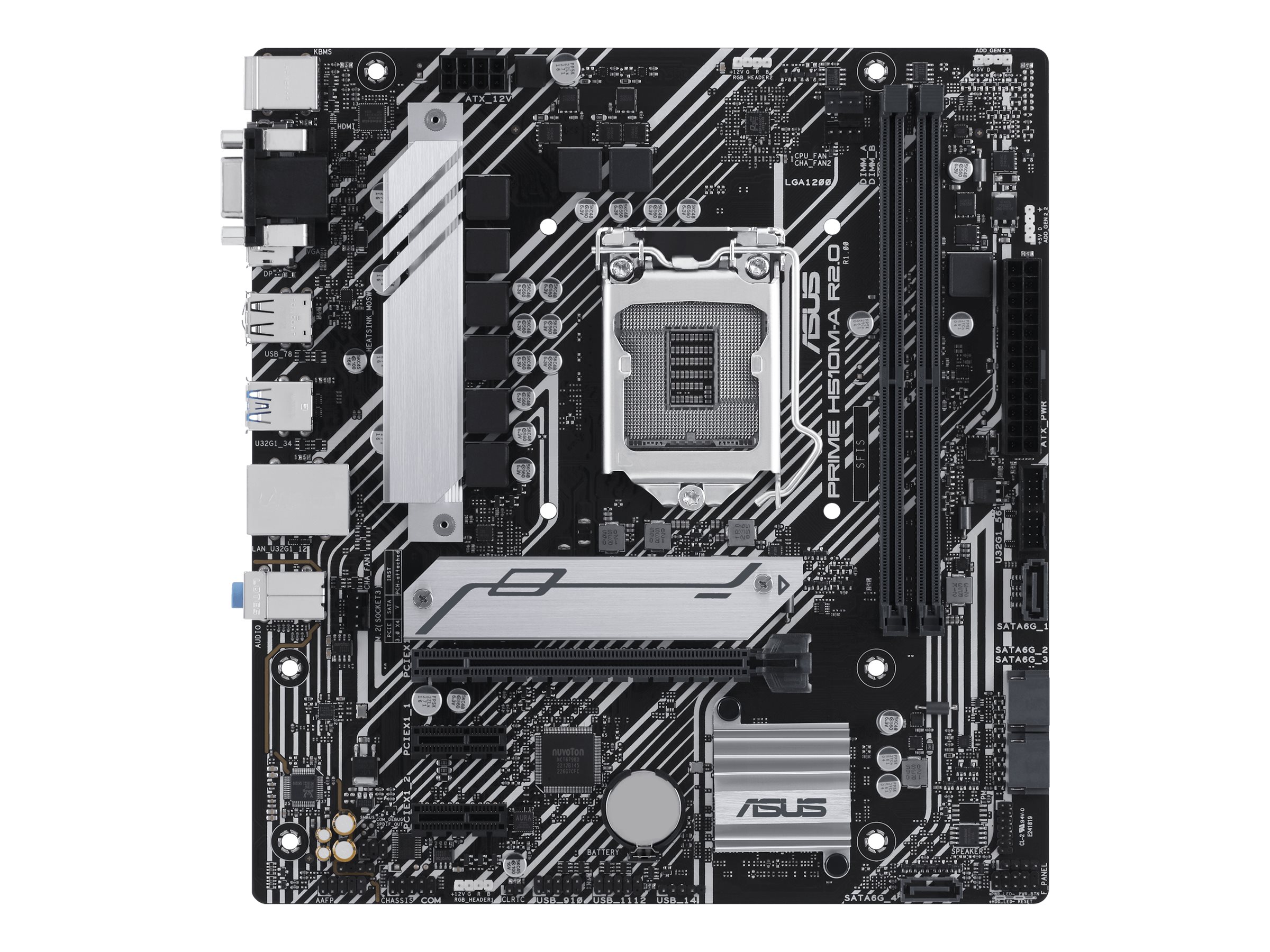 ASUS PRIME H510M-A R2.0 LGA1200 DDR4 mATX MB 4xSATA 1xM.2 ASUS PRIME H510M-A R2.0 LGA1200 DDR4 mATX MB 4xSATA 1xM.2