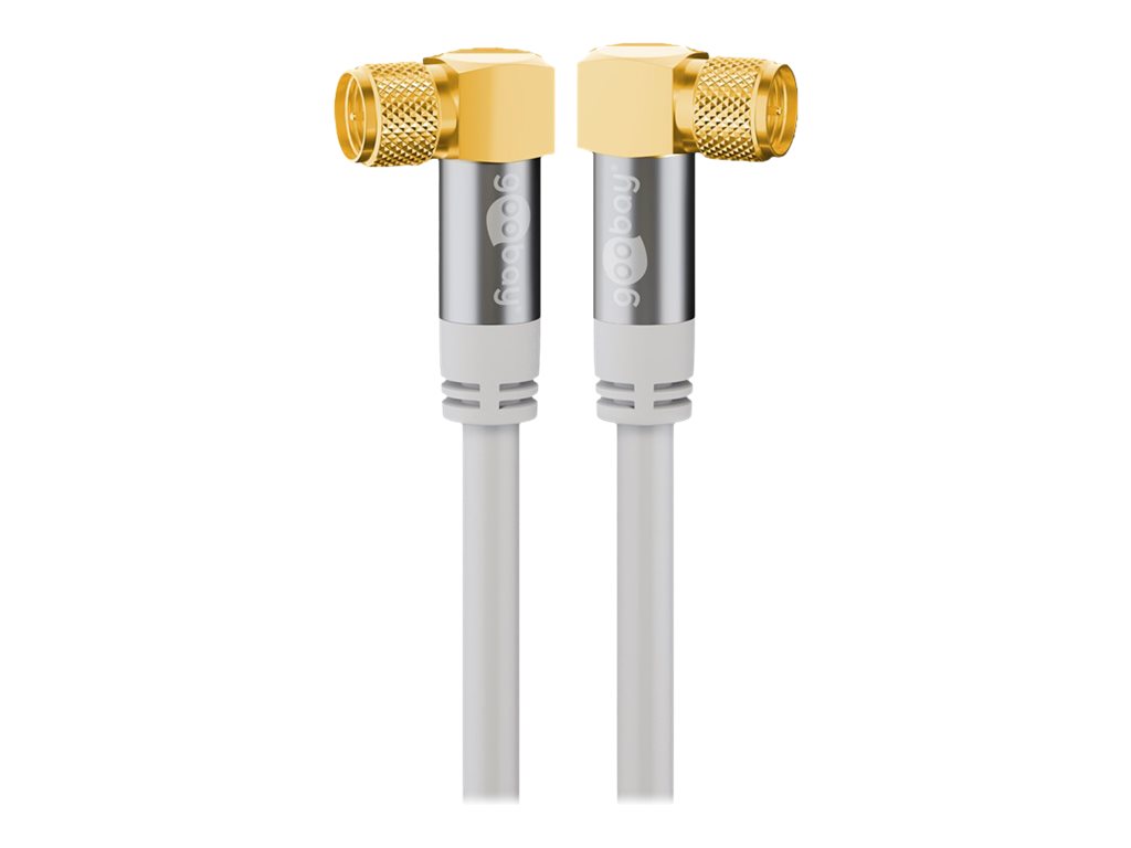 goobay FStecker SATKabel 3,0 m weiss, 1 St