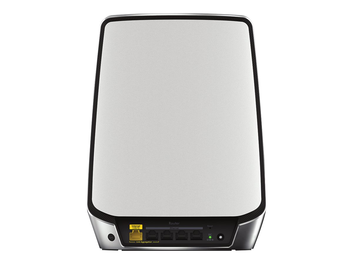 Netgear Orbi RBK853 WiFi 6 Mesh WLAN System (TriBand AX6000 WiFi 6 Mesh Router + 2x Mesh Wifi Satellit - 6.000 MBit/s Speed bis zu 525 mÂ² Abdeckung und 100+ GerÃ¤te - 12x GB LAN - Smart Roaming) - Grau - Intern - Leistung - 525 mÂ² - Tri-Band (2,4 GHz / 