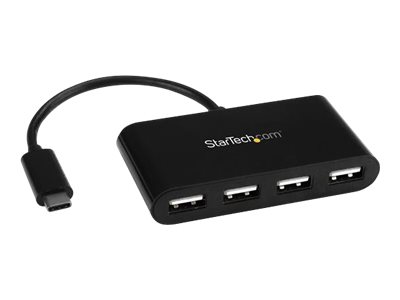 StarTech.com 4 Port USB-C Hub - Mini Hub - USB C auf 4x USB-A - USB 2.0 Hub - USB Typ C Hub - USB C zu USB Hub - Hub - 4 Anschlüsse