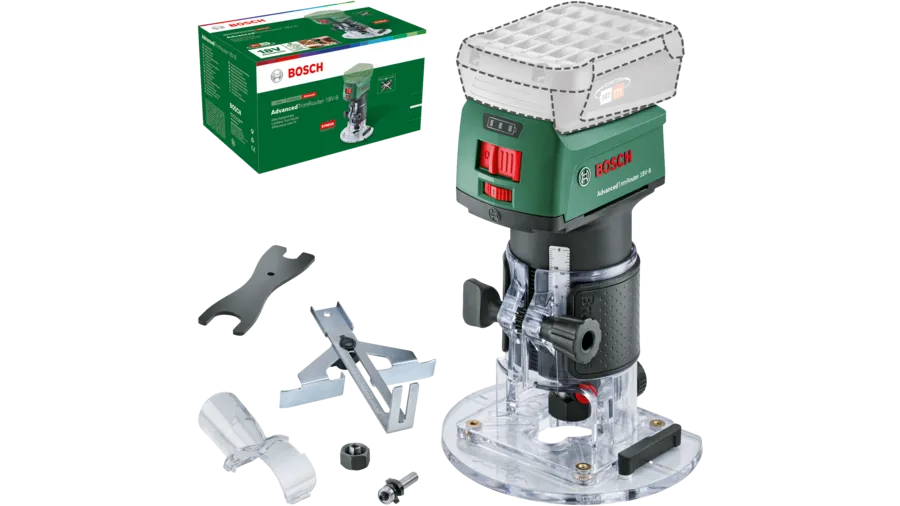 BOSCH Home Garden AdvancedTrimRouter 18V8 AkkuKantenfraeseSet 18,0 V, ohne Akku