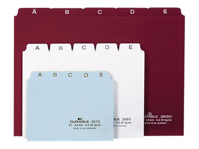 DURABLE Karteikartenregister A-Z rot