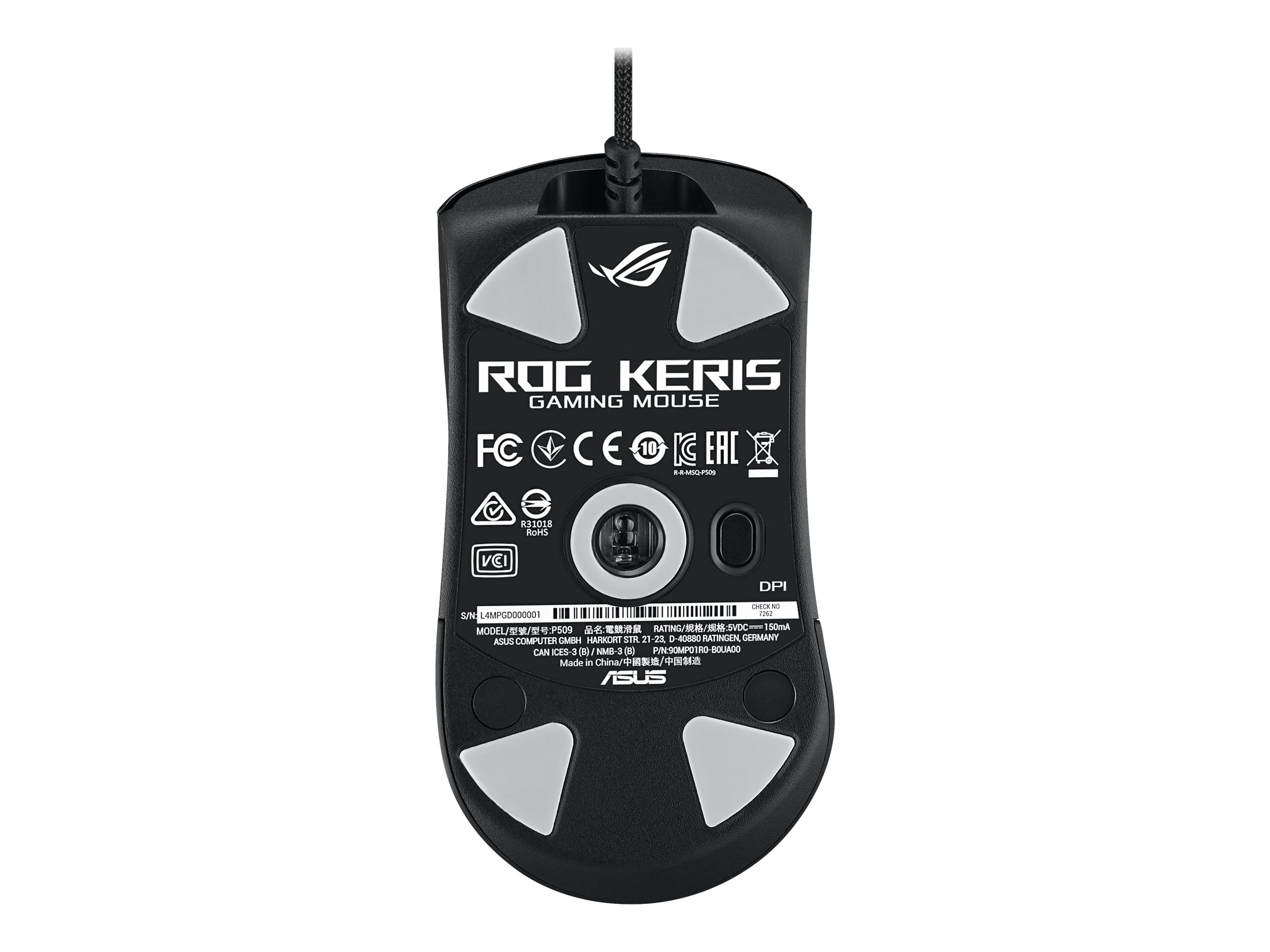 ASUS ROG Keris - Maus - Für Rechtshänder - optisch