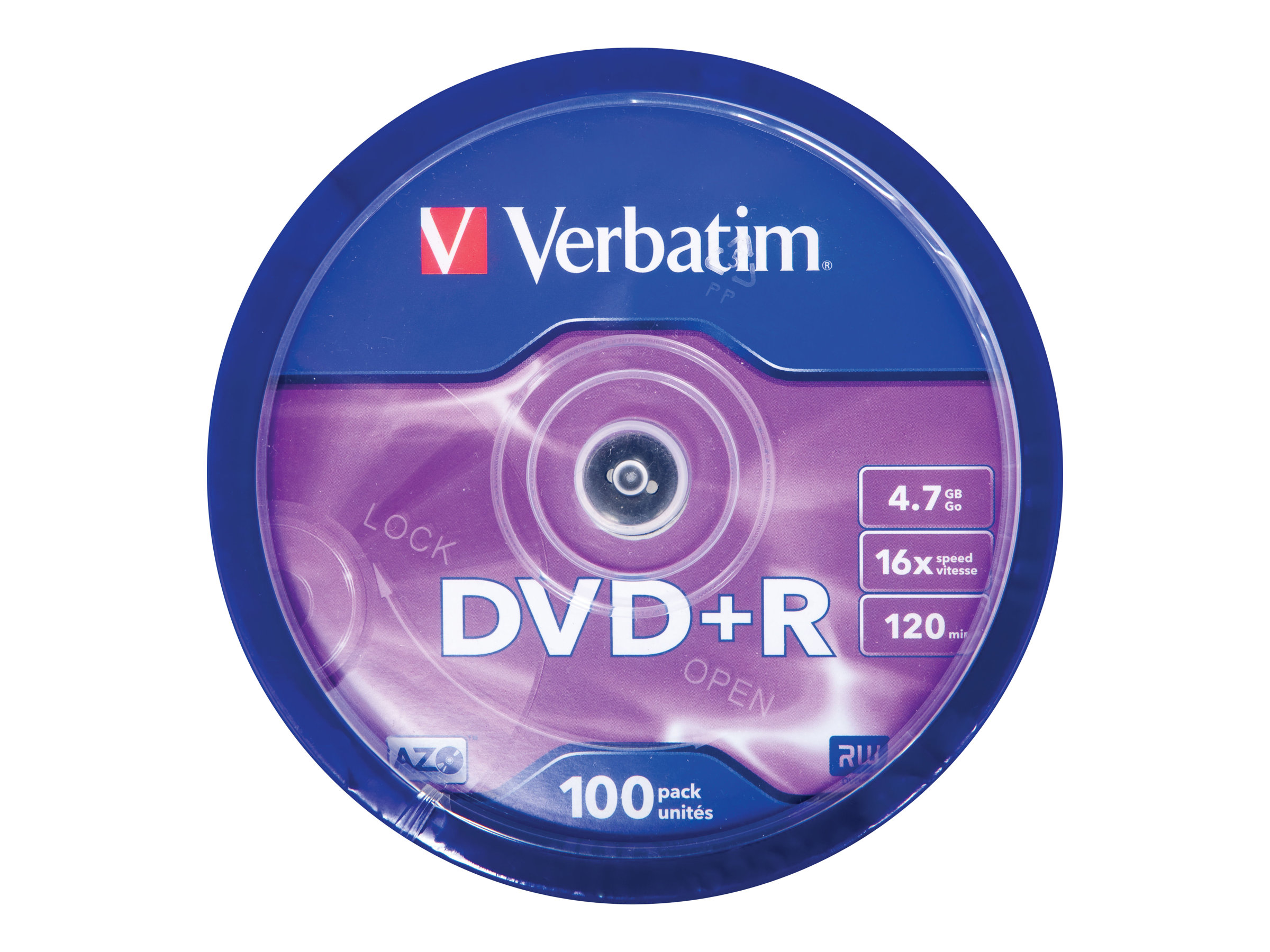 Verbatim 100 x DVD+R - 4.7 GB 16x - mattsilber
