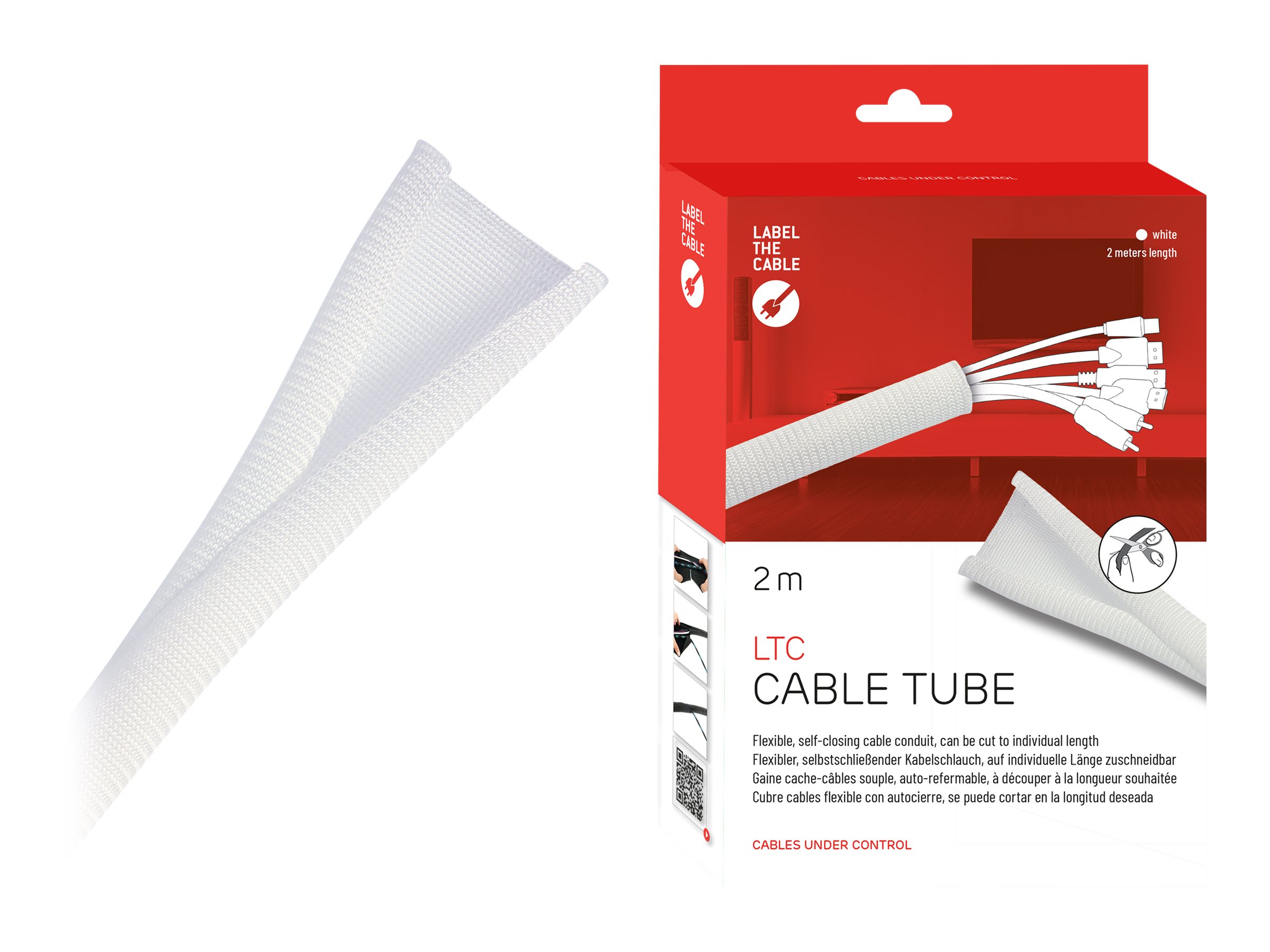 LABEL THE CABLE Kabelmantel CABLE TUBE weià LABEL THE CABLE Kabelmantel CABLE TUBE weiÃ