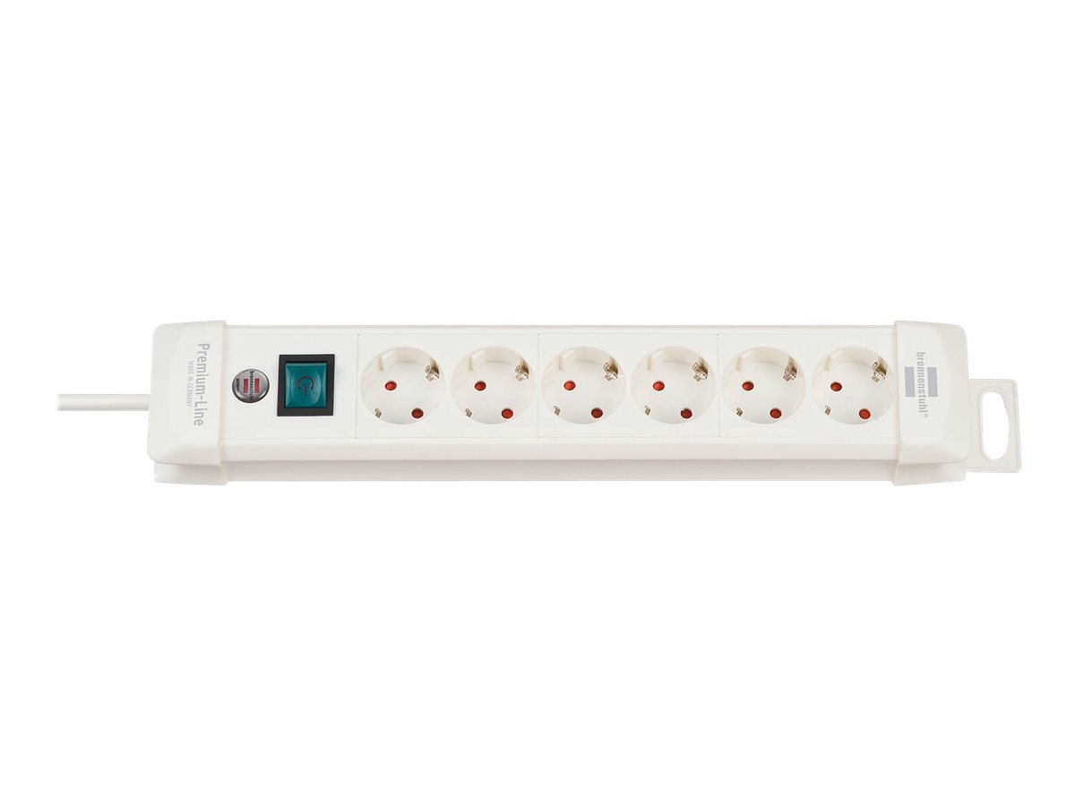 brennenstuhl Premium-Line 6-fach Steckdosenleiste mit Schalter 3,0 m weià brennenstuhl Premium-Line 6-fach Steckdosenleiste mit Schalter 3,0 m weiÃ