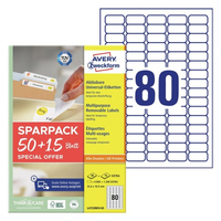AVERY Zweckform Etiketten weiß 35,6 x 16,9 mm, 65 Blatt