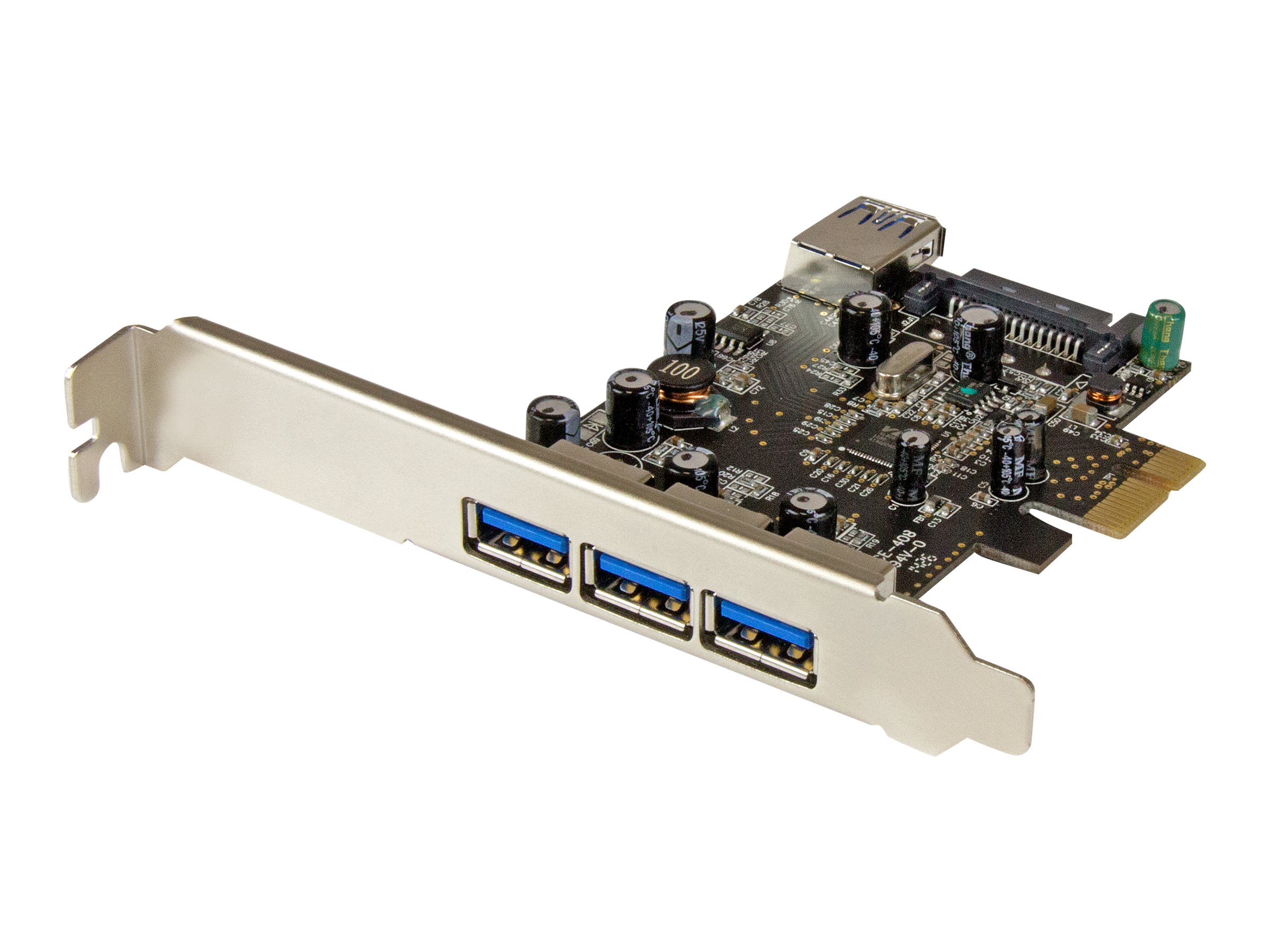 StarTech.com 4 Port PCI Express USB 3.0 Karte - 4-fach PCIe USB 3.0 Schnittstellenkarte - 3 Externe und 1 Interner Anschluss - USB-Adapter - PCIe 2.0 - USB 3.0 x 4