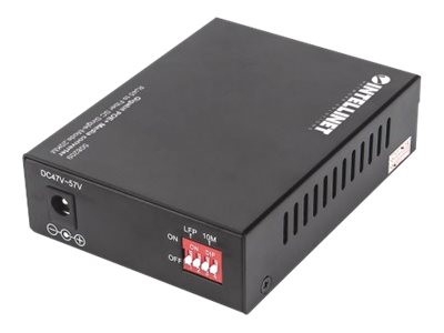 INTELLINET Gigabit PoE+ Medienkonverter 1000Base-T RJ45-Port auf 1000Base-LX SC Singlemode 20 km PoE+ Injektor INTELLINET Gigabit PoE+ Medienkonverter 1000Base-T RJ45-Port auf 1000Base-LX SC Singlemode 20 km PoE+ Injektor