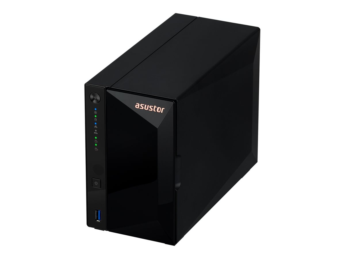 ASUSTOR AS3302T v2 2 Bay NAS Realtek RTD 1619B 2GB DDR4 Diskless 25Gbe Port