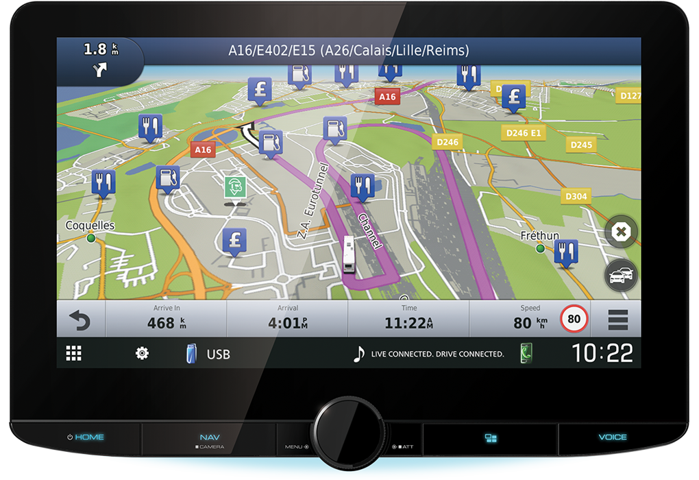 JVC DNR992RVS USB BT Navigation 10,1″ HD Display