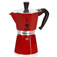 Bialetti Moka Express Rot, Espressokocher für 3 Tassen 