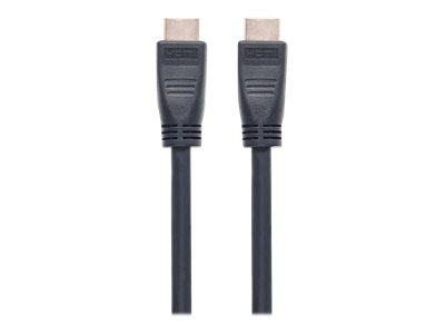 MANHATTAN HDMI-Kabel mit Ethernet-Kanal CL3-zertifiziert zur Wandinstallation HEC ARC 3D 4K60Hz Stecker/Stecker geschirmt schwarz 8m