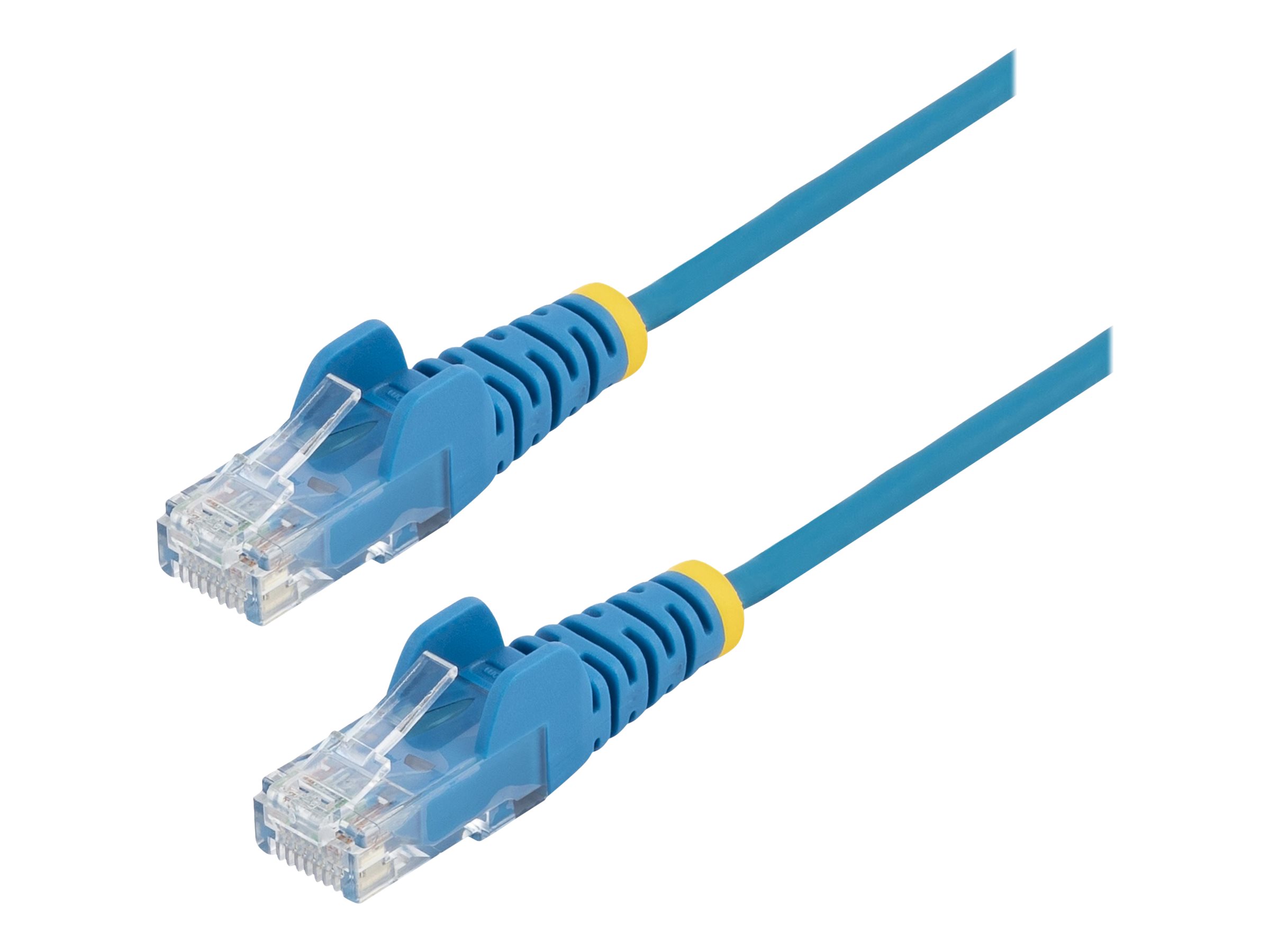 STARTECH.COM 0.5 m CAT6 Cable - Slim CAT6 Patch Cord - Blue - Snagless RJ45 Connectors - Gigabit Ethernet Cable - 28 AWG STARTECH.COM 0.5 m CAT6 Cable - Slim CAT6 Patch Cord - Blue - Snagless RJ45 Connectors - Gigabit Ethernet Cable - 28 AWG