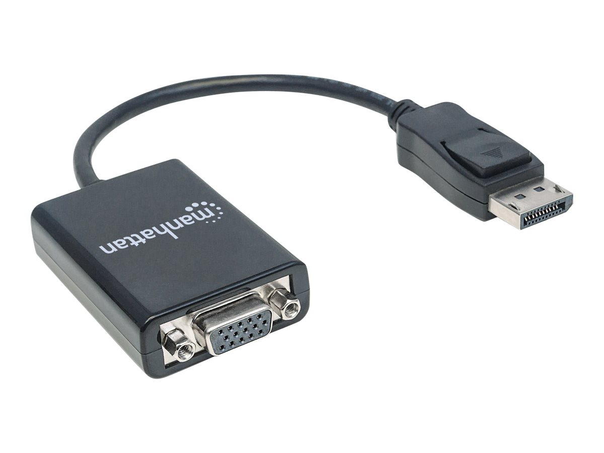 MANHATTAN DisplayPort auf VGA Konverter zum einfachen Anschluss von PCs mit DisplayPort an VGAMonitore, Beamer und mehr