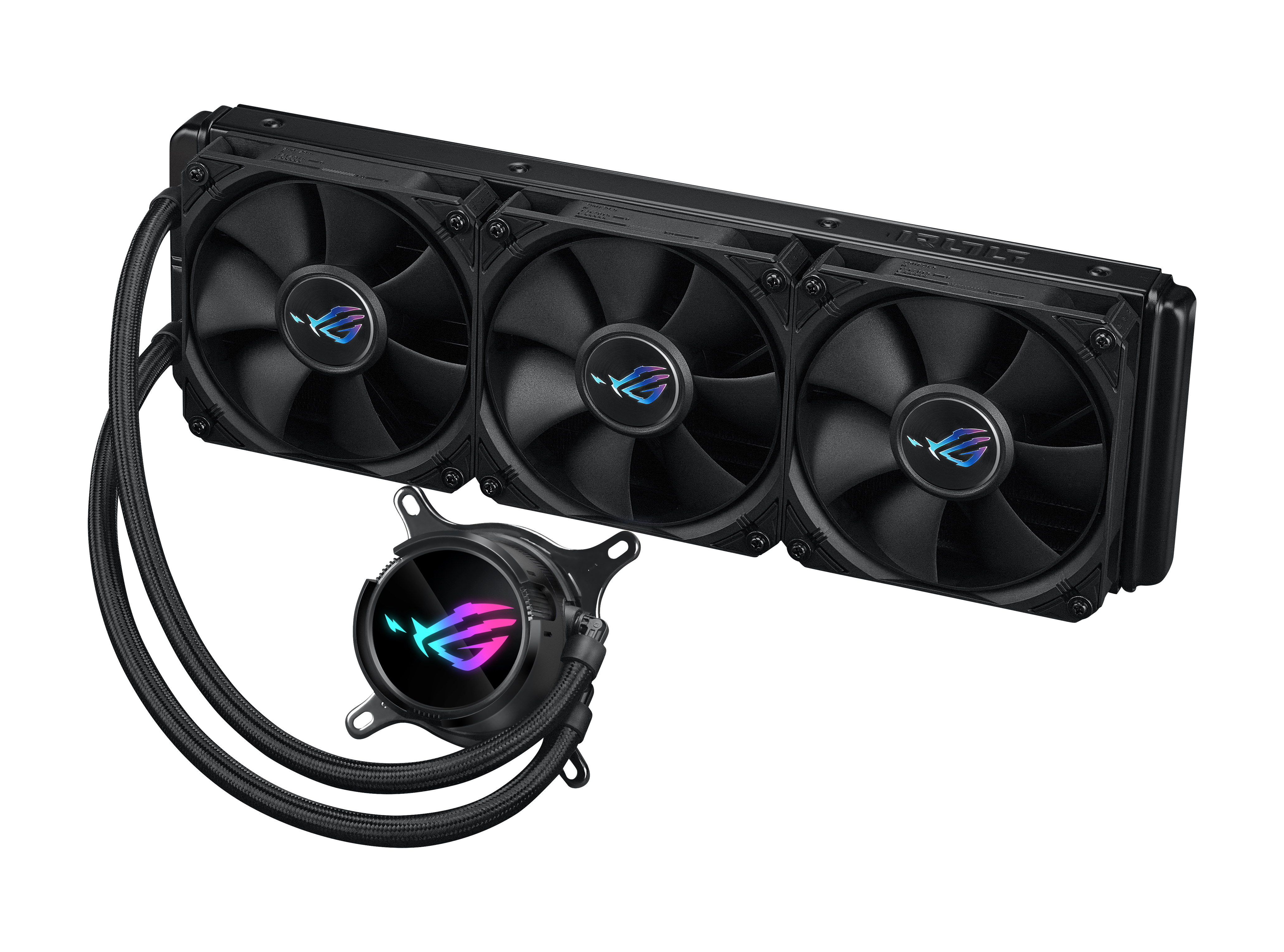 ASUS ROG Strix LC III 360 allinone CPU liquid cooler with 360 rotatable water block 7th gen V2 Asetek pump Premium ROG fans