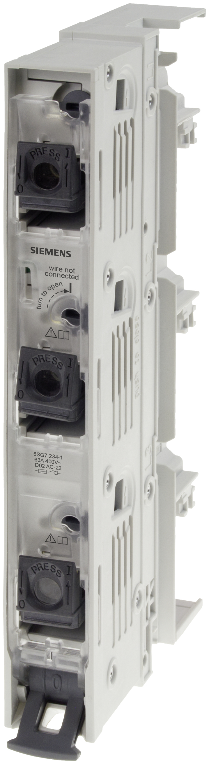 Siemens Lasttrennschalter MINIZED mit Sicherung D02 3polig 63A 400