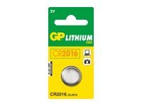 GP Knopfzellen CR2016 Lithium 3,0 V, 5 St