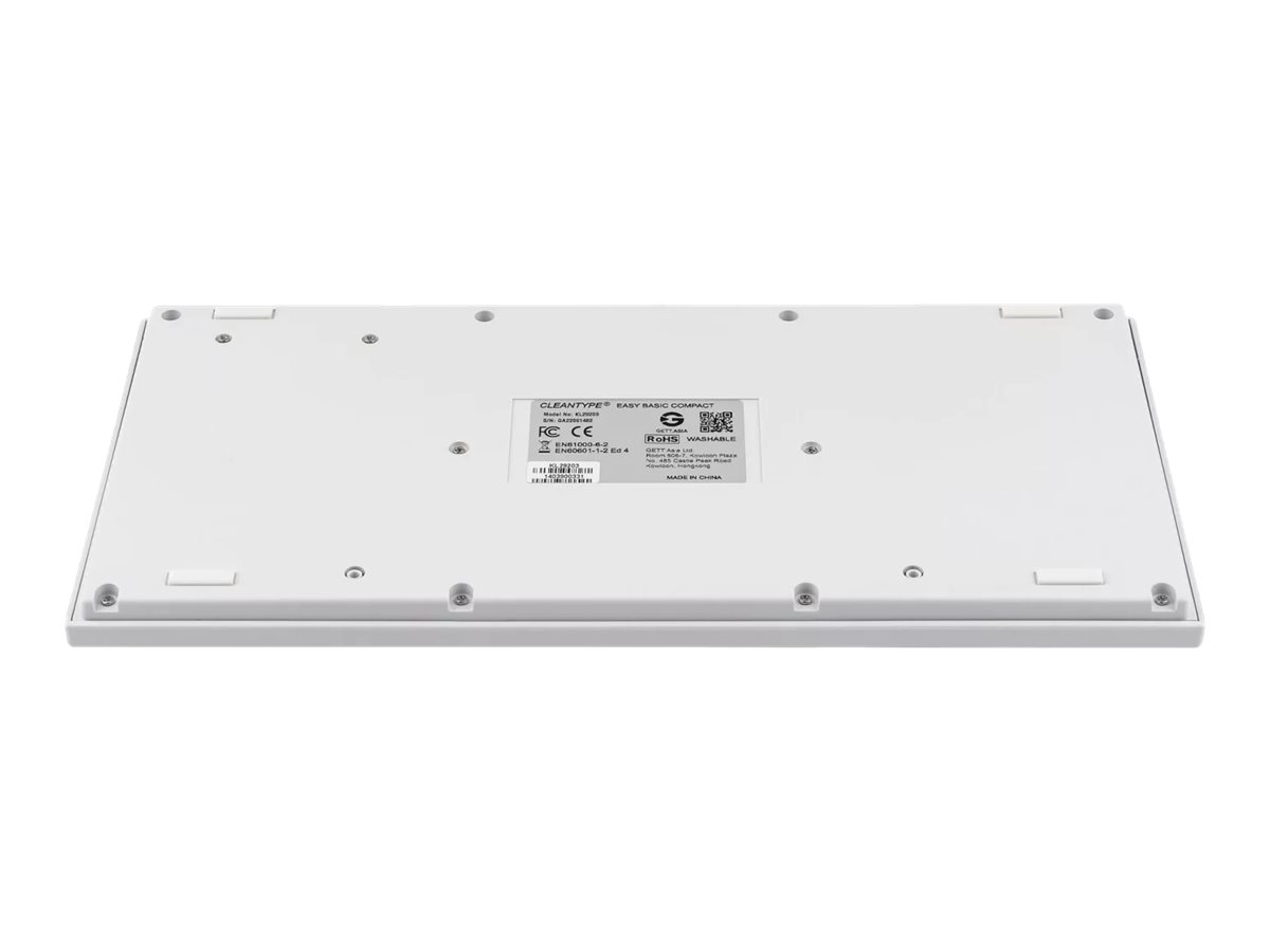GETT GCQ Cleantype Easy Basic Compact kompakte Tastatur mit Kunststoffgehaeuse 88 Tasten USB Farbe weiss Layout: DE