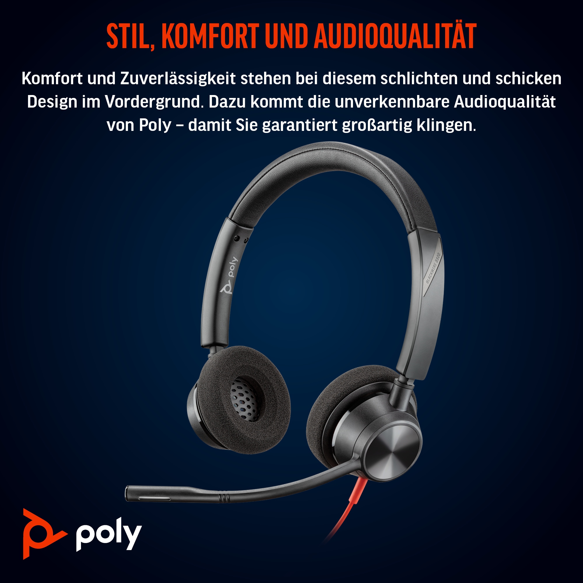 HP Poly Blackwire 3320 Stereo Microsoft Teams Certified USBC Headset USBCA Adapter 21401201