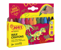 JOVI Wax Crayons Jumbo Wachsmalstifte farbsortiert, 12 St