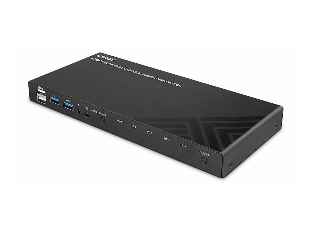 LINDY 4 Port HDMI 4K60 USB 3.0 & Audio KVM Switch