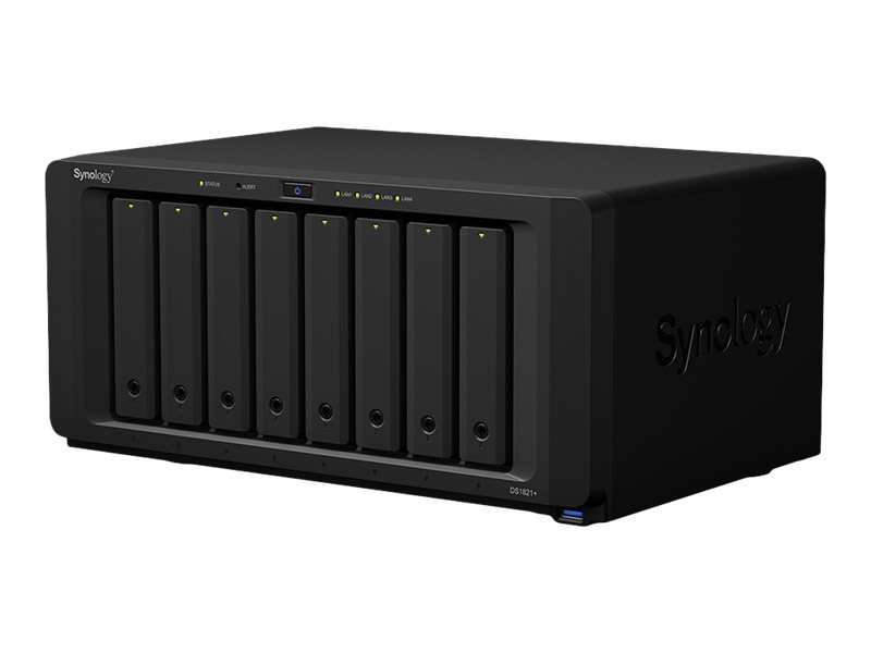 SYNOLOGY DS1821+ 8-Bay NAS AMD Ryzen Embedded V1500B quad-core 2.2GHz 4GB DDR4 up to 32GB 4xUSB 3.2 Gen 1 2xeSATA SYNOLOGY DS1821+ 8-Bay NAS AMD Ryzen Embedded V1500B quad-core 2.2GHz 4GB DDR4 up to 32GB 4xUSB 3.2 Gen 1 2xeSATA