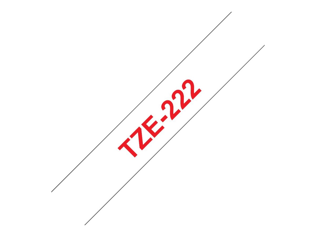 TZE222 BROTHER PTOUCH 9mm WEISS-ROT
