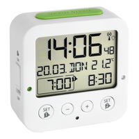TFA Funkwecker BINGO weiß Kunststoff LCD