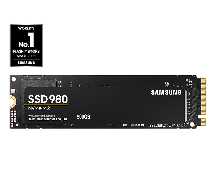 Samsung 980 NVMe SSD, PCIe 3.0 M.2 Typ 2280 - 500 GB