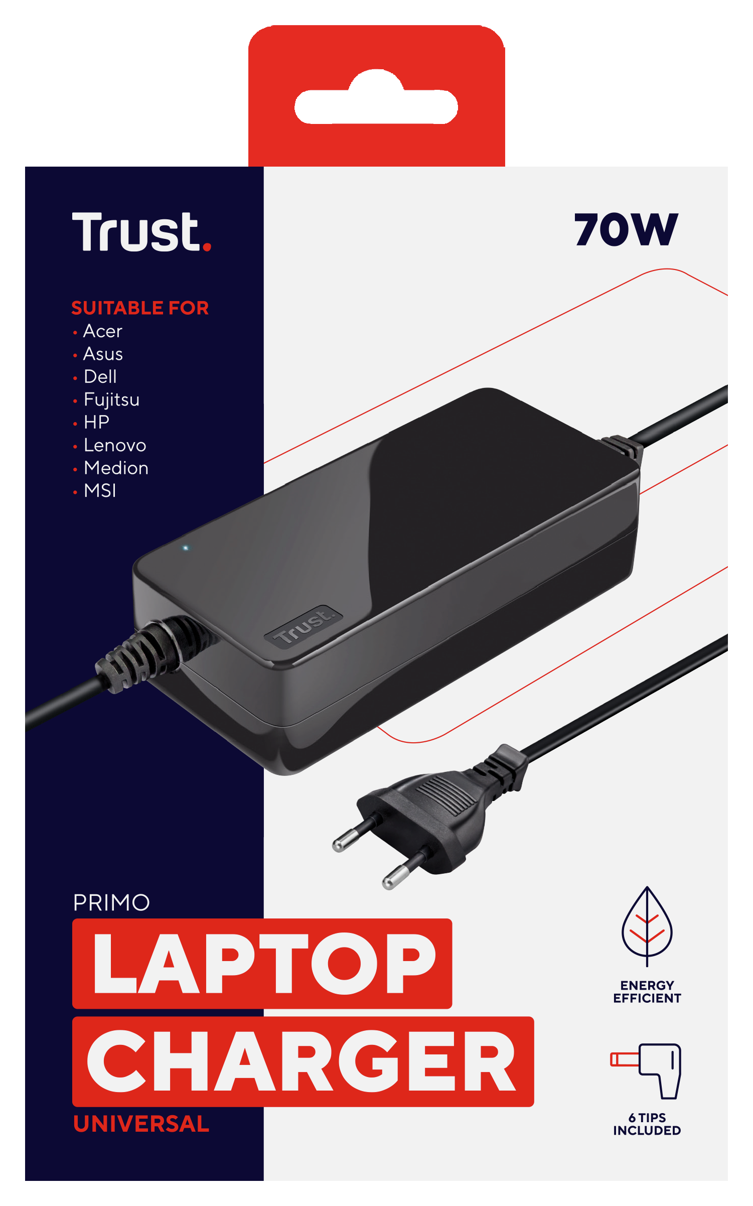 22141 TRUST Primo USB Ladegeraet 70 W