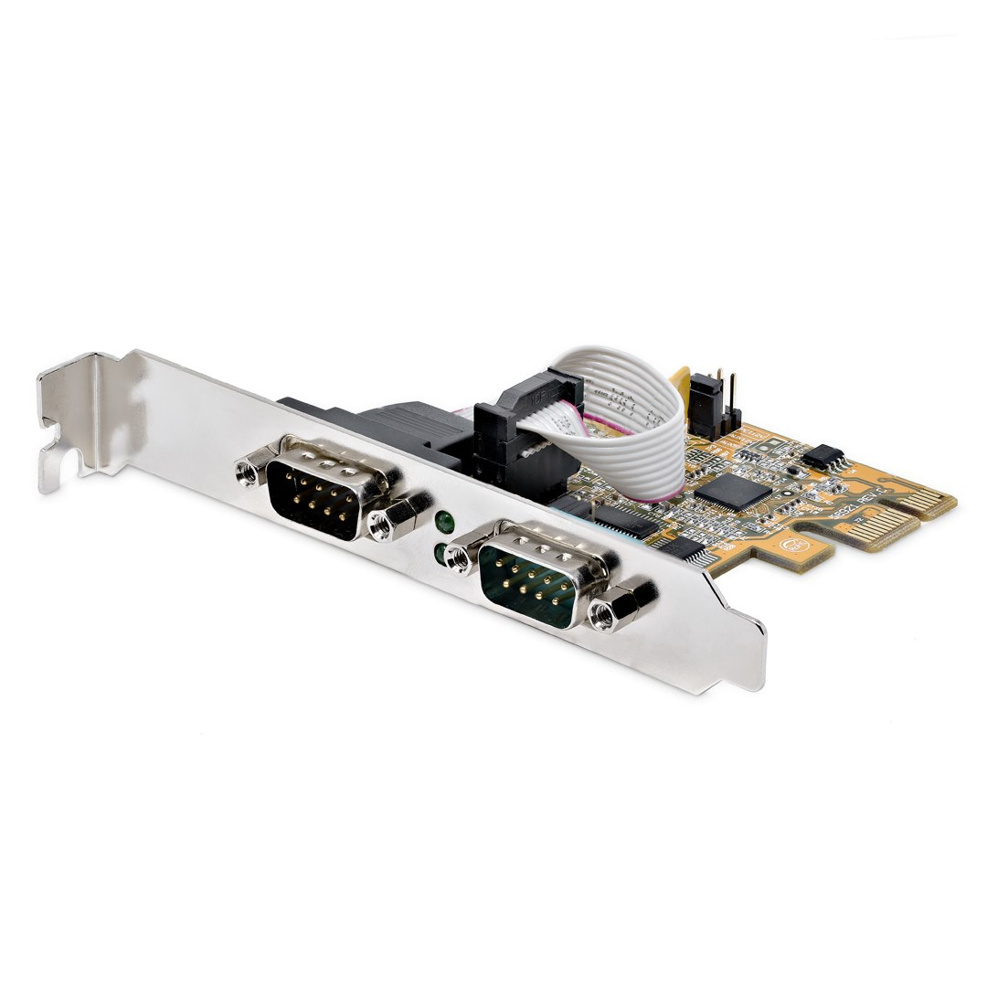 STARTECHCOM 2 Port PCI Express Serielle Schnittstellenkarte PCIe auf RS232 Karte Serielle Adapter Karte Erweiterungskarte COM Ret